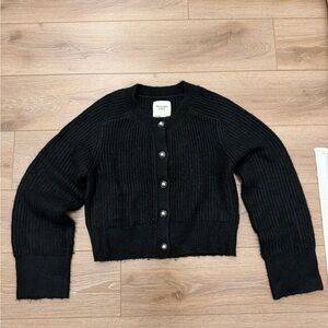 Abercrombie Black Cardigan Sweater